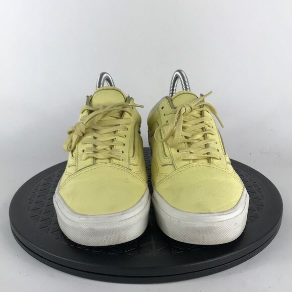 Vans Old Skool Yellow Leather Casual Skate Shoes Women’s Size 8 - Picture 2 of 12
